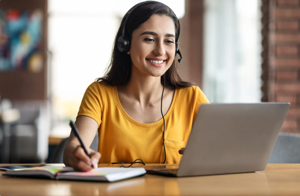 Girl Doing Cybersecurity Course Online